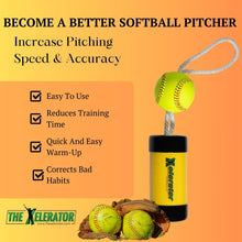Load image into Gallery viewer, Ultimate Xelerator Fastpitch Softball Pitching Training Tool with Premium Leather Ball - Made in USA