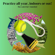 Load image into Gallery viewer, Mini Xelerator Pro 10u Fastpitch Softball Pitching Training Tool with Premium Leather Ball - Made in USA