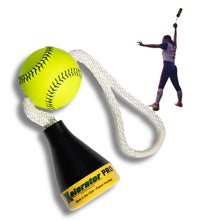 Load image into Gallery viewer, Mini Xelerator Pro 10u Fastpitch Softball Pitching Training Tool with Premium Leather Ball - Made in USA