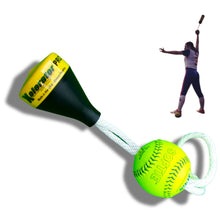 Load image into Gallery viewer, Ultimate Xelerator Pro Fastpitch Softball Pitching Training Tool with Premium Leather Ball - Made in USA