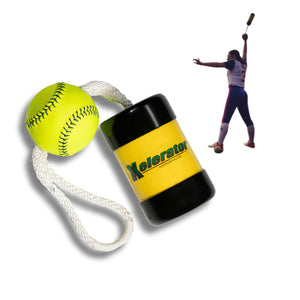 Mini Xelerator 10u Fastpitch Softball Training Tool with Premium Leather Ball - Made in USA
